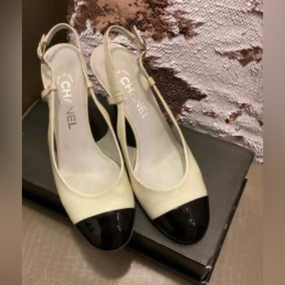 Chanel Patent Slingbacks